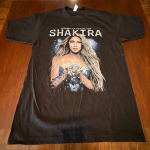 Shakira Las Mujeres Ya No Lloran World Tour T Shirt North America Dates Tee Medi